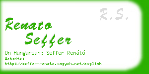 renato seffer business card