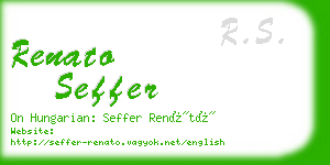 renato seffer business card